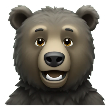 Baylor University Black Bear that looks singed / slightly burned sticker