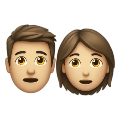 femme qui pleure et et homme vient las secourire sticker