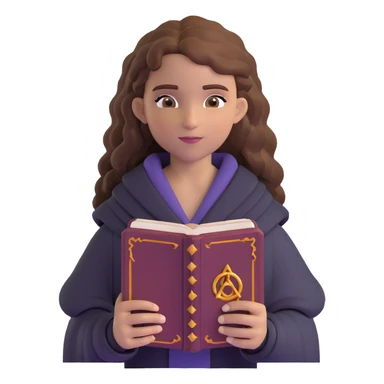 Hermione Granger with spellbook sticker