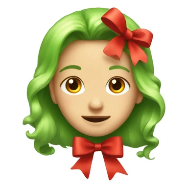 Red and gree Bow sticker