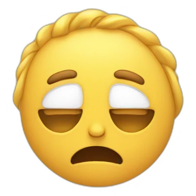 A relieved emoji that expresses a sense of overwhelming burden being lifted sticker