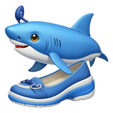 tiburon con zapatos  sticker
