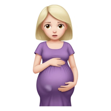 worried pregnant woman sticker