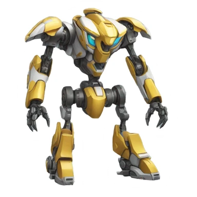 Futuristic mechanical medabot-lombax-mecha full body sticker