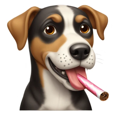 Perro fumando sticker