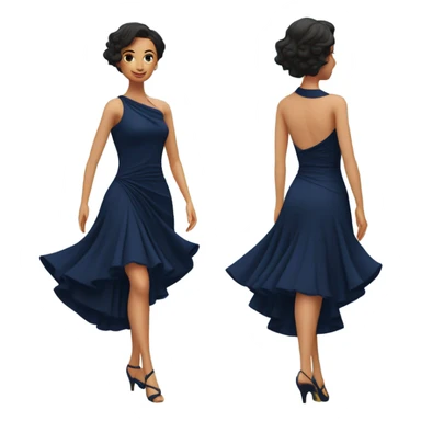 Navy blue tango sticker