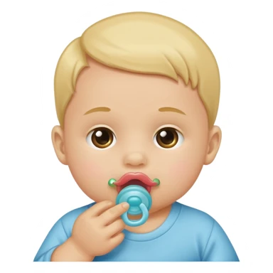baby sucking on a pacifier sticker