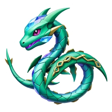 Pokemon legendary purple and cian crystal rayquaza sticker