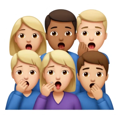 People Yawning with Hand on Mouth sticker