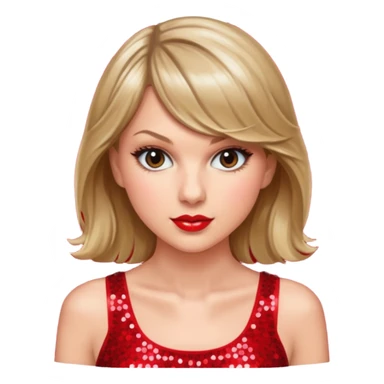 Taylor Swift with red sequin outfit sticker