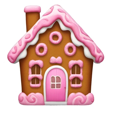 A pink gingerbread house sticker