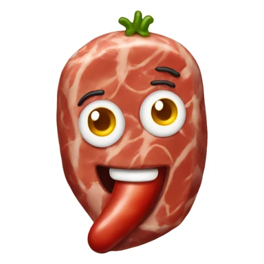 meat with chili sticker