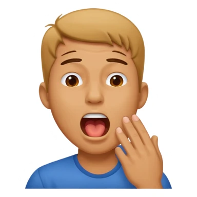 man Yawning without Hand sticker