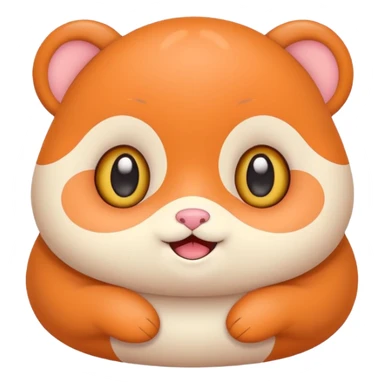 Cute animal sticker, chubby style, big eyes, kawaii illustration, soft colors, bold outline, flat vector design, simple cute pose, transparent background sticker