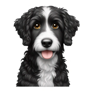 aussie doodle black and white  sticker