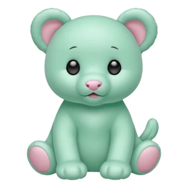 Mint green realistic beanie baby sticker