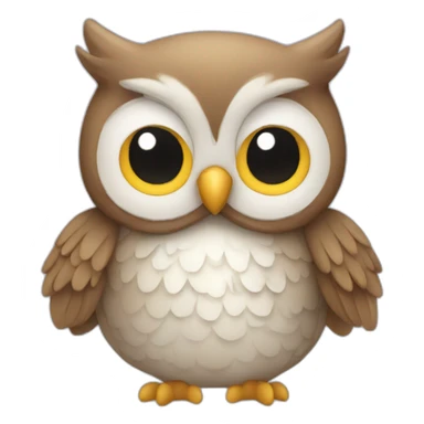 a cute owl wearing dress sticker
