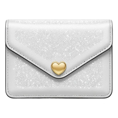 glitter white wallet sticker