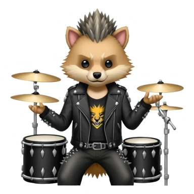 drummer animal punk sticker