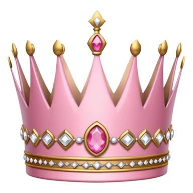 white and pink crown sticker