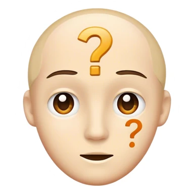 Hmm face w floating question marks sticker