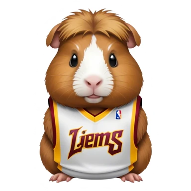 guinea pig wearing lebron james jersey sticker