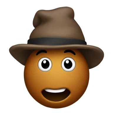 Poop with a hat on sticker
