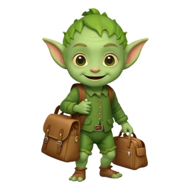 Goblin small baby  school  bag  sticker