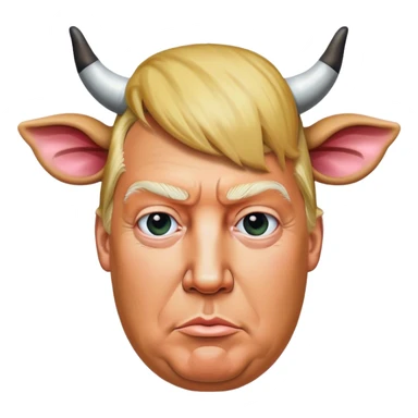 Donald trump with a cow body  sticker