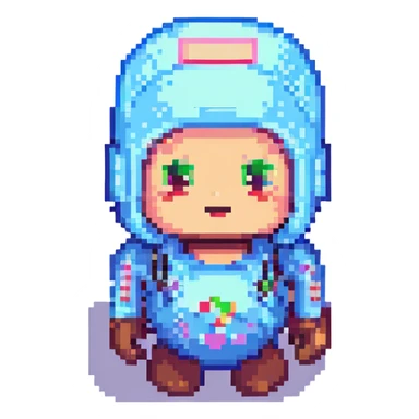 فبلبارادادلد, simple and colorful pixel art, blocky design, fun or abstract subject inspired by the phrase, no text sticker