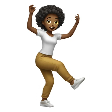 dancing girl sticker