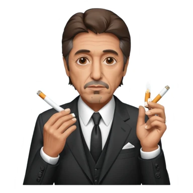 draw me brutal al pacino from godfather with cigarretes sticker