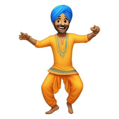 indian guy doing bhangra sticker
