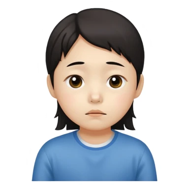 a Korean four-year-old who’s exhausted from studying sticker