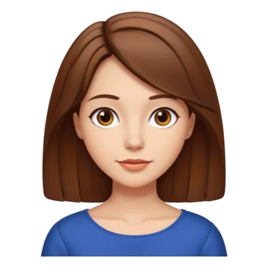 lady with a shoulder-length brown hair sticker