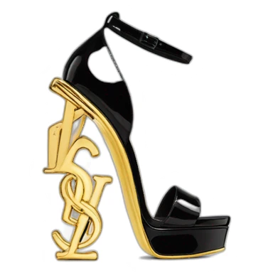 Ysl heel sandal  TRIBUTE PLATFORM SANDAL black PATENT LEATHER sticker