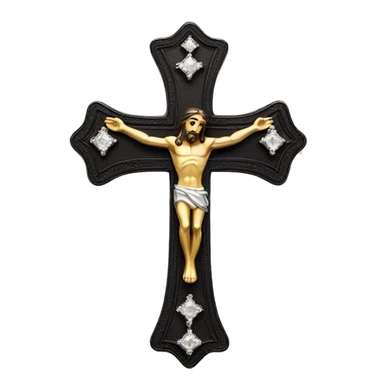 Badge of the Jesus cross, diamond,   sticker