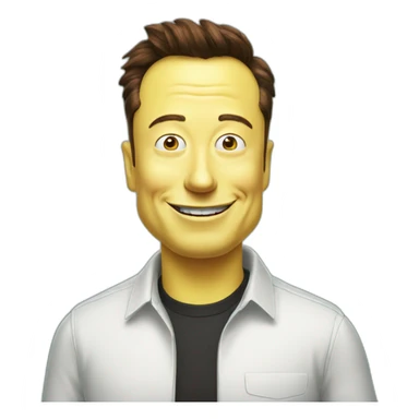 Elon musk as a SpongeBob  sticker