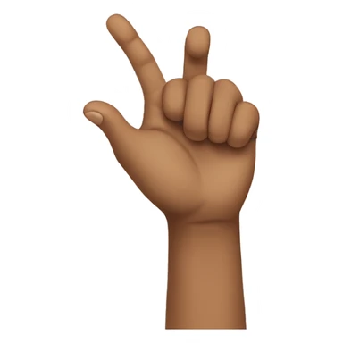 An L using hand sticker