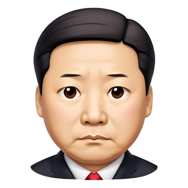 xi jinping photorealistic sad sticker