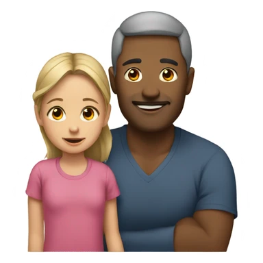 A father with his daughter  sticker