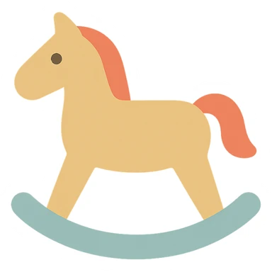 rocking horse icon sticker