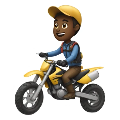 Boy riding dirtbike sticker
