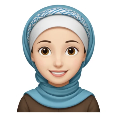 young modest jewish girl head covering tichel sticker