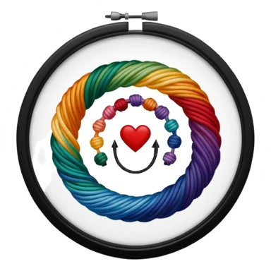 Framed embroidery sticker