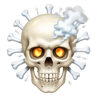 skull emoji exploding sticker