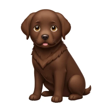Chocolate Labrador white chest sticker