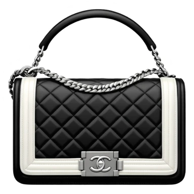 chanel black and white le boy bag sticker