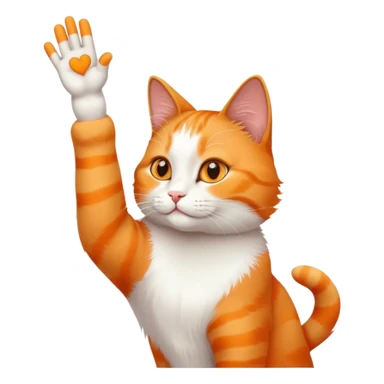 Cat giving a salute sticker