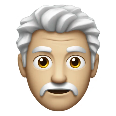 Scary white man sticker